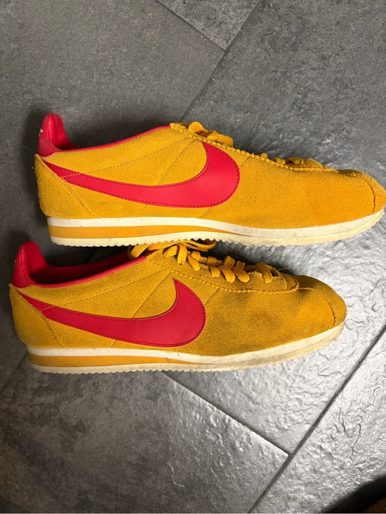 Nike Other - Nike Men’s Cortez  Yellow Suede Sneakers with Red Swoosh